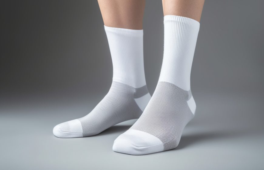 isolated-white-socks-gray-background