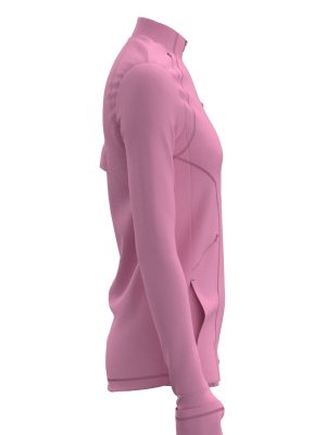 Women Scrub Jacket – Hyperform – Athletic – Jacket – 8 Pockets – Begonia Pink 4