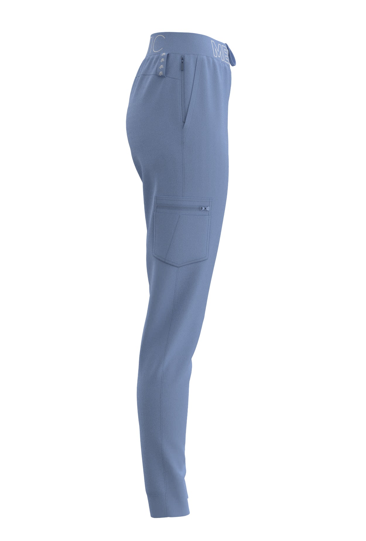 Female Scrub Bottom – Groove – Fold – Joggers – 8 Pockets – Ceilblue4