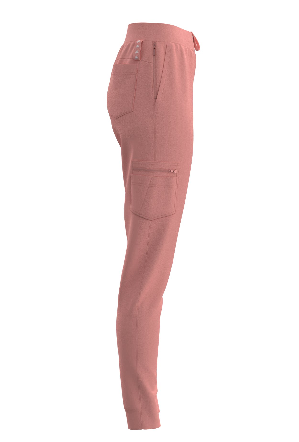 Female Scrub Bottom – Groove – Utility – Joggers – 12 Pockets – Candlelight Peach4