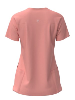 Female Scrub Top – The Classic – Utility Max – Candlelight Peach3