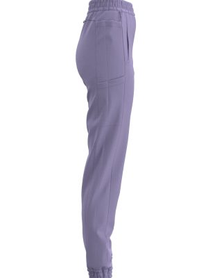 Women Scrub Bottom – Swift Athletic – Side 10 Pockets Cuff – Lavender4-min